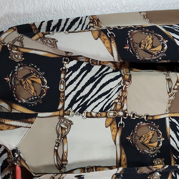 Vintage horse print blouse - Picture 4 of 5